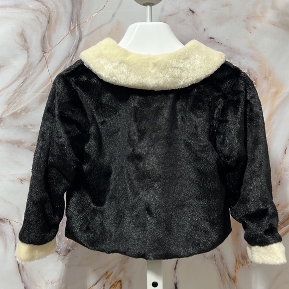 Fuzzy Wear Kitty Jacket Long Sleeve Button Up Black Size 12 - 18 M - Picture 3 of 10